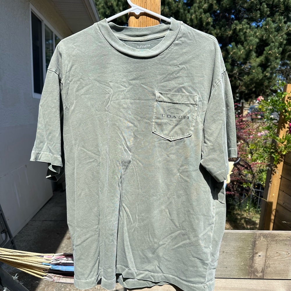 Coach Men's Olive Short Sleeve Tee